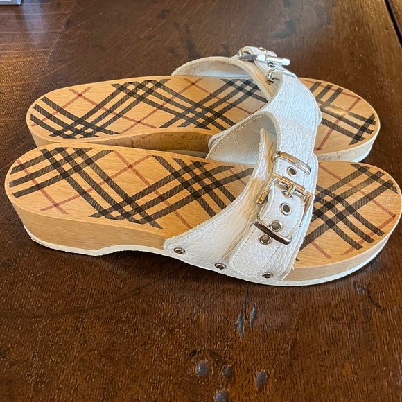 Burberry by Dr. Scholl’s women’s size EU39, US 8 sandals, wood platform, white - Picture 3 of 9